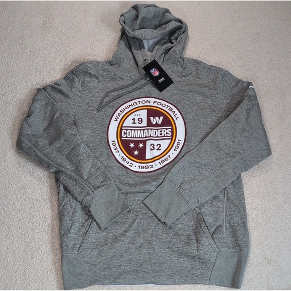 Nike Other - Nike Washington Commanders Heathered Gray Performance Pullover Hoodie Men's M